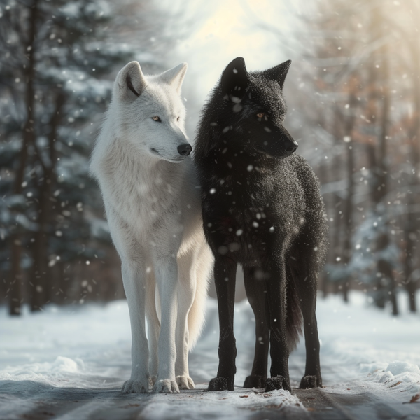 Le loup blanc et le loup noir
