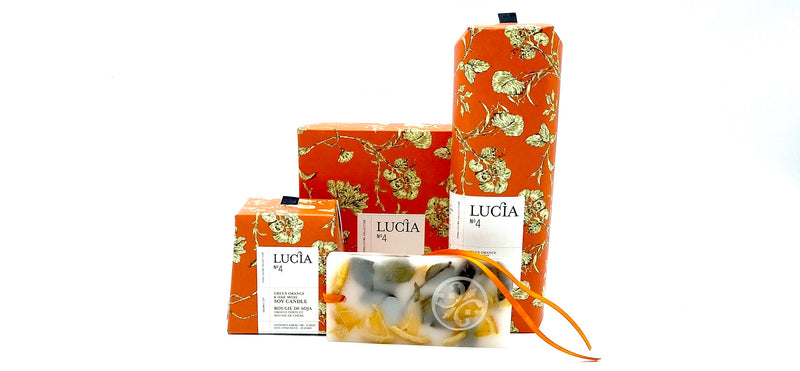 Lucia No 4 - Orange Verte et Mousse de Chêne