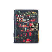 Charger l'image dans la galerie, Carnet de notes en cuir avec carnet de citations imprimé Book Lover