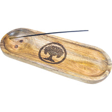 Charger l'image dans la galerie, BRULE ENCENS en BOIS OVAL ARBRE DE VIE NATUREL 4″X11″