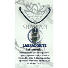 Charger l'image dans la galerie, Labradorite Double Pointe sur Cordelette