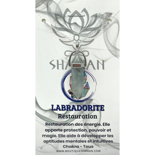 Charger l'image dans la galerie, Labradorite Grise Double Pointe sur Chaine