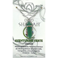 Charger l'image dans la galerie, Aventurine Verte Double Pointe sur Chaine
