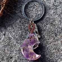 Charger l'image dans la galerie, PORTE-CLÉS LUNE: AMÉTHYSTE