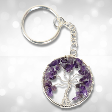 Charger l'image dans la galerie, Porte-clés améthyste Arbre de vie
