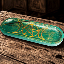 Charger l'image dans la galerie, BRULE ENCENS en BOIS OVAL PENTALCE 4″X11″