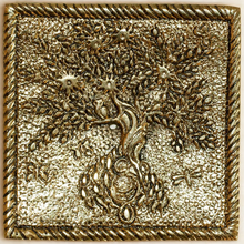 Charger l'image dans la galerie, BRULE ENCENS – ARBRE DE VIE DORE – 2.25″ en Métal