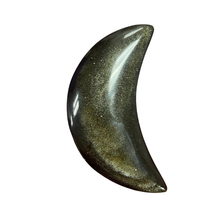Charger l'image dans la galerie, LUNE EN OBSIDIENNE À ÉCLAT DORÉ