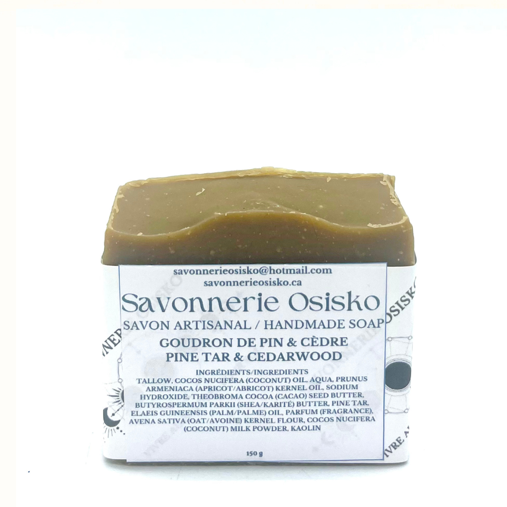 Savon Goudron de Pin & Cèdre/ huiles essentielles (Psoriasis) Boutique Shaman