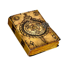 Charger l'image dans la galerie, Carnet de notes en cuir vintage avec impression de boussole