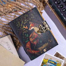 Charger l'image dans la galerie, Carnet de Voyage en Cuir Vintage avec Pages Imprimées Renard