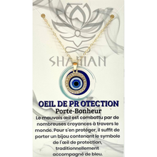 Charger l'image dans la galerie, Oeil de Protection  avec petit Zircon sur Chaine