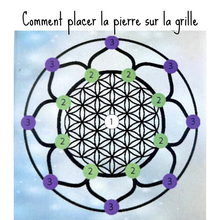 Charger l'image dans la galerie, Grille de Cristal sur plaque de Bois, Guérison