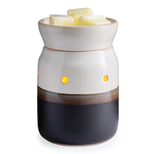 Charger l'image dans la galerie, CHAUFFE-CIRE ILLUMINÉ EN CÉRAMIQUE - IVOIRE ET FER