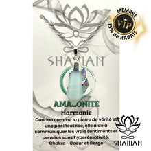 Charger l'image dans la galerie, Amazonite En Pointe De Diamant Sur Chaine Pendentifs Shaman