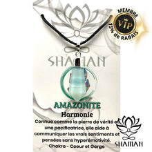 Charger l'image dans la galerie, Amazonite En Pointe De Diamant Sur Cordelette Pendentifs Shaman
