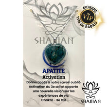 Charger l'image dans la galerie, Apatite Coeur Sur Chaine Pendentifs Shaman