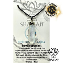 Charger l'image dans la galerie, Aura Angel Sur Cordelette Pendentif Pierre