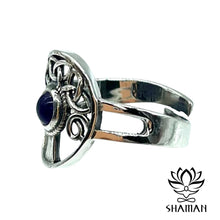 Charger l'image dans la galerie, Bague Avec Pierre De Améthyste Avec Arbre Vie Ajustable Bague