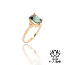 Charger l'image dans la galerie, Bague En Or Jaune 10 Carats Avec Topaze Mystique Et Diamants Bagues