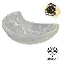 Charger l'image dans la galerie, Bol Demi Lune En Sélénite 4 Pierres Et Cristaux