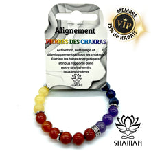 Charger l'image dans la galerie, Bracelet Chakra Avec Rondelles Despacements En Fleur Bracelets