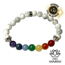 Charger l'image dans la galerie, Bracelet De Howlite Et Chakra Bracelets