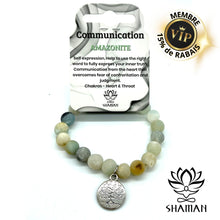 Charger l'image dans la galerie, Bracelet En Amazonite Breloque Arbre De Vie Bracelets
