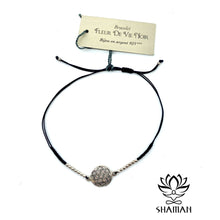 Charger l'image dans la galerie, Bracelet Mon Bijou En Harmonie Fleure De Vie Noir Bracelets