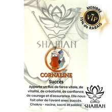 Charger l'image dans la galerie, Cornaline En Pointe De Diamant Sur Chaine Pendentifs Shaman
