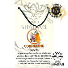 Charger l'image dans la galerie, Cornaline En Pointe De Diamant Sur Cordelette Pendentifs Shaman