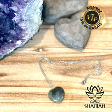 Charger l'image dans la galerie, Labradorite Coeur Sur Chaine Pendentifs Shaman