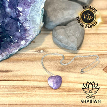 Charger l'image dans la galerie, Lépidolite Coeur Sur Chaine Pendentifs Shaman
