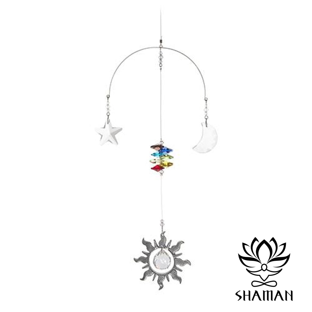 Mobile Arc-en-ciel Soleil, Lune et Étoile Chakra C312-3 – Boutique Shaman