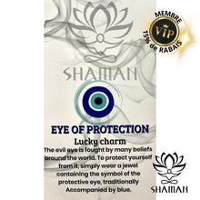 Charger l'image dans la galerie, Oeil De Protection Or Et Blanc Sur Chaine Pendentifs Shaman