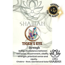 Charger l'image dans la galerie, Oeil De Tigre Double Pointe Sur Chaine Pendentifs Shaman