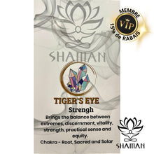 Charger l'image dans la galerie, Oeil De Tigre En Pointe Diamant Sur Cordelette Pendentifs Shaman