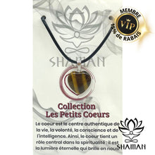Charger l'image dans la galerie, Oeil De Tigre (Force) Collection Les Petits Coeurs Pendentifs Shaman