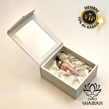 Charger l'image dans la galerie, Pendule En Forme De Goutte Verre Pierres Et Quartz Rose Pendule