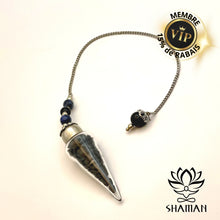 Charger l'image dans la galerie, Pendule En Forme De Goutte Verre Pierres Et Tourmaline Pendule