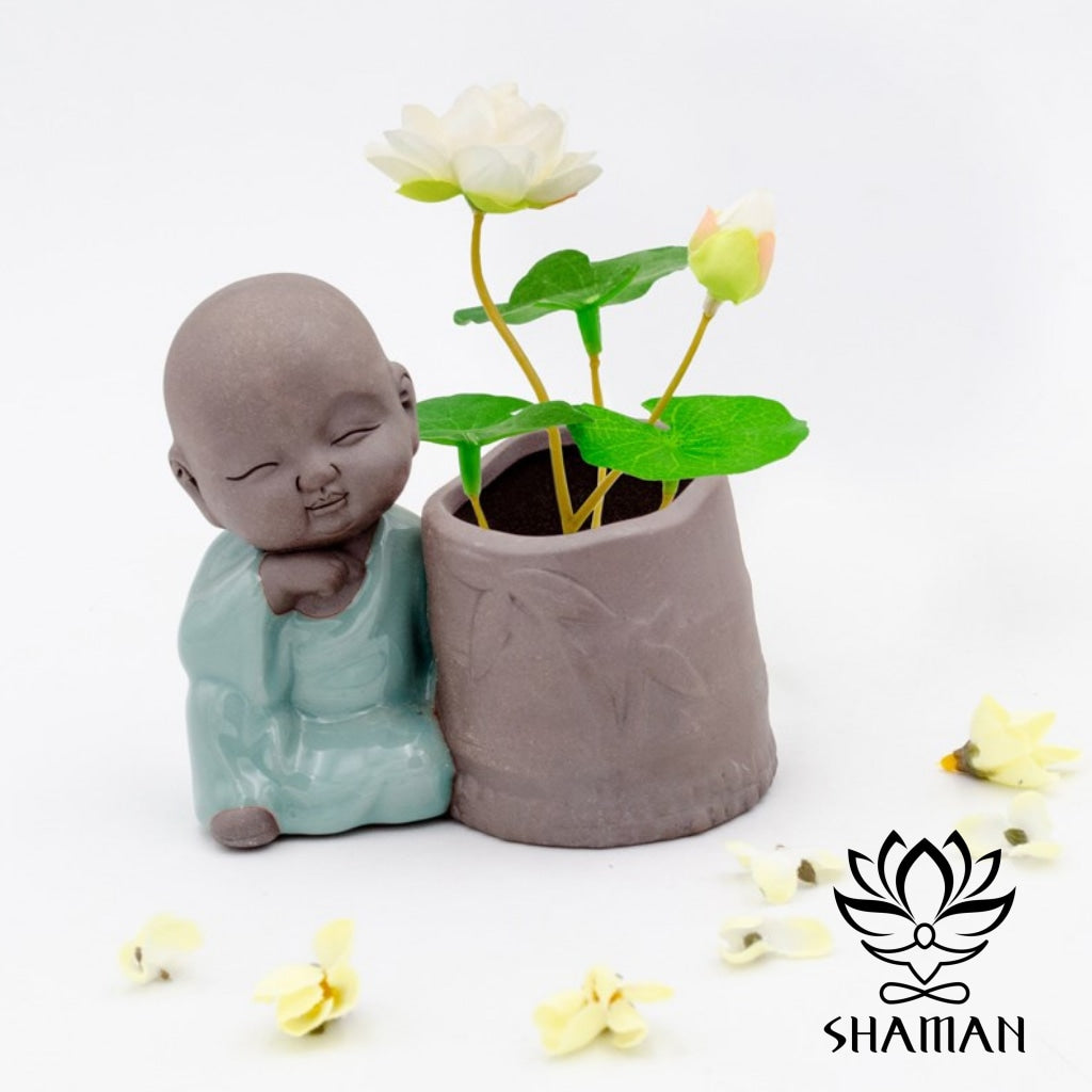 Petit Bouddha avec Petit Vase – Boutique Shaman