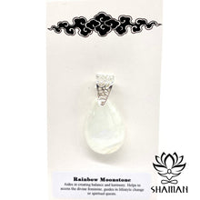 Charger l'image dans la galerie, Pierre De Lune Arc-En-Ciel 1 7 Cm L X 3 4 H Pendentif Pierre
