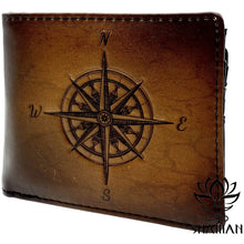 Charger l'image dans la galerie, Portefeuille Vegan Compas Antique Portefeuille