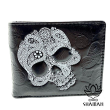 Charger l'image dans la galerie, Portefeuille Vegan Crânes Abstrait Portefeuille