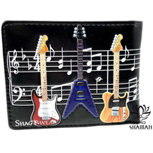 Charger l'image dans la galerie, Portefeuille Vegan Guitares Électriques Et Partition Portefeuille