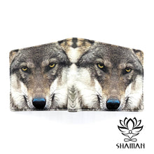 Charger l'image dans la galerie, Portefeuille Vegan Portrait Dun Loup Portefeuille