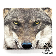 Charger l'image dans la galerie, Portefeuille Vegan Portrait Dun Loup Portefeuille