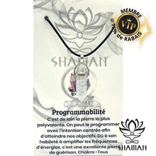 Charger l'image dans la galerie, Quartz Double Pointe Sur Cordelette Pendentifs Shaman