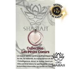 Charger l'image dans la galerie, Quartz Rose Coeur Sur Chaine Collection Les Petits Coeurs Pendentifs Shaman