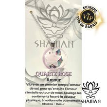 Charger l'image dans la galerie, Quartz Rose En Étoile Sur Chaine Pendentifs Shaman